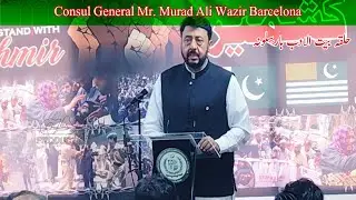 kashmir day in barcelona consul general Mr  murad ali wazir today
