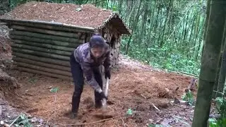 Girl Builds a Bamboo House Alone in the Jungle | Hard Work Survival Life