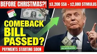 Trump Unveils Major Comeback Legislation &mdash; $3,200 SSA Plus $2,000 Stimulus Coming Before Christmas?