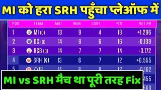 IPL 2020 -IPL Points Table After SRH vs MI Match | IPL 2020 Playoffs Schedule | MI vs DC, SRH vs RCB