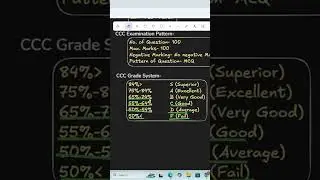 CCC Grade System 💯 .... #ytshorts #shorts  #ccccourse
