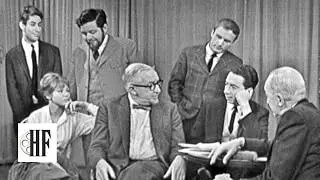 Critic Dwight MacDonald and Legendary “Second City” Improv Group including Young Barbara Harris 1961