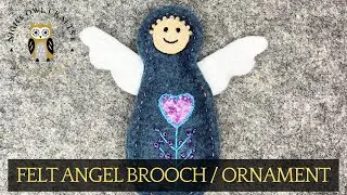 Tutorial- How To Sew An Easy Felt Angel Brooch or Ornament #stitching #embroidery #angel