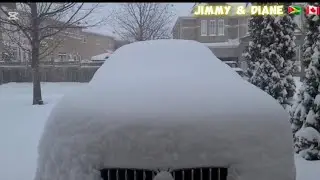 Clean up of first snow storm in Toronto for 2026 🇬🇾🇨🇦 #fyp #viralvideo #snow #guyaneseyoutuber 