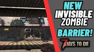 New invisible zombie barrier! 7 days to die 1.4.