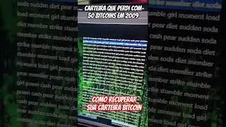 Como recuperar carteira Bitcoin perdida. Influencer mostra sua SEED Bitcoin e perde seus Bitcoins