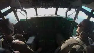 KC-130j Harvest Hawk Gunship Firing The AGM-114 Hellfire -Griffin  Missile Systems/
