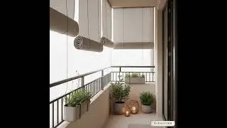 Modern Balcony Decor with Roller Blinds | Balcony Is Not Storage Space! #balconymakeover