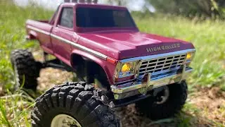 FMS Smasher FCX24 crawler build: trailing and crawling with locked diffs and Injora tires