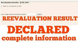 IGNOU REEVALUATION RESULT JUNE 2019 DECLARED COMPLETE INFORMATION