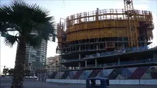 Day 4: Consruction equipment on new High Rise in Long Beach CA at Cor Ocean and Bellflower.