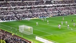 Ross McCormack hits the bar at Pride Park
