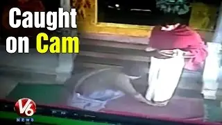 Robbery caught on Camera in Jai Durga Temple - Teenmaar News (02-02-2015)