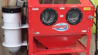 Modified Harbor Freight blast/sandblaster/sandblast cabinet with dust reclaimer.