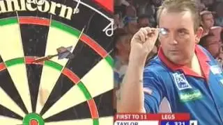 9 Dart Finish - Phil Taylor - Wes Newton - UK Open - 09 June 2007