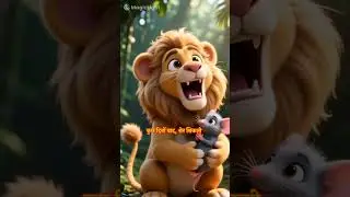 शेर और चूहा की कहानी 🤩                                       #animals #story #shorts #shortvideo