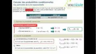 Maths Terminale S -  Probabilit&eacute;s conditionnelles et loi exponentielle - dur&eacute;e de vie