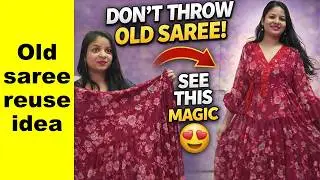 Convert or Reuse old Georgette saree into Beautiful 4 layer Ruffle dress @diyprocessbyhema