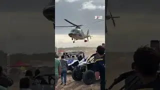 🚁 As&iacute; fue el momento en que Perro Primo aterriz&oacute; su helic&oacute;ptero en una playa en Pinamar