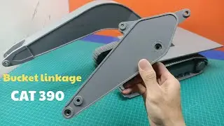 DIY Excavator CAT 390 From PVC| Part 05- Bucket Linkage.