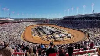 National anthem at the NASCAR Food City dirt race at Bristol Motorspeedway