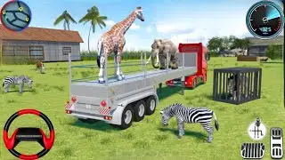 Animal Transport Truck Simulator 2025 🐘 Wild Zoo & Farm Animal Transport Truck Driving Gameplay