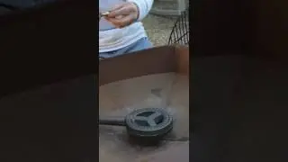 Changing a wood burning firepit into a propane firepit