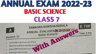 Annual Exam 2022-23 Class 7 Basic Science Answer key | Kerala Syllabus |