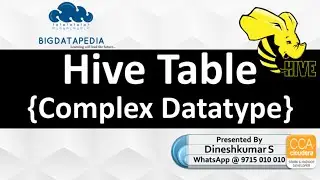 Hive tables with complex data type map, array and struct in English
