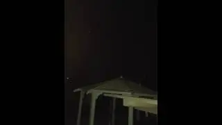 Strange orange lights in sky.