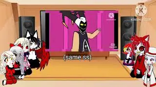 Hazbin hotel react to Adam vs minos prime 