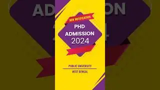 🤩New PhD Admission 2024 Notification #shorts #phdadmission2024 #skbu #westbengal