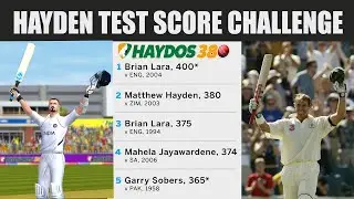 Breaking Test Run Record Challenge - First try in Haydos 380 | Breaking Test 400 Runs Record