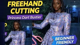 Freehand PRINCESS Dart BUSTIER Drafting for Beginners||Easy &Fast||Beginners Friendly 