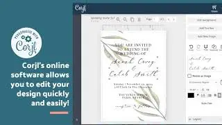 Edit your invitation with Corjl