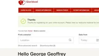 How to: Registering Online to Give Blood