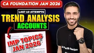 Accounts Trend Analysis CA Foundation Jan 2026 | Important Topics, Chapter Weightage & ICAI Pattern