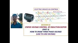 Stator Voltage Control of Induction Motor- How to Draw Three Phase Voltage- Session 32- Part 4