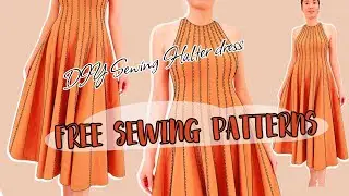 Easy Sewing Halter Dress | FREE Sewing Pattern
