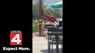 Helicopter crash-lands outside waterfront restaurant