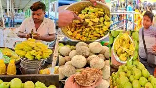 Mouthwatering Wood Apple & Guava Fruit Chaat Making Skill | Indian Street Food | 
