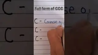 Full Form Of CCC #fullform #writingtips #handwritingtips #writingskills #fullforms #ccc #cccfullform