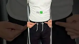 Normal knot is boring &mdash; try this viral twist✅/pant hack/ trouser hack #shorts #style #fashion #hacks
