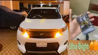 Toyota Harrier 2015 ultra bright LED turn signal indicator lights & bright LED reverse lights instld