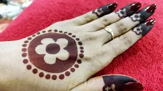 Traditional ancient gol tipki mehendi design / Most satisfying henna application video gol tikki