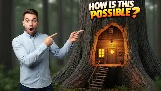 Man Builds a Hidden Home Inside a Tree | Incredible Survival & Nature Craft