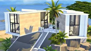 MODERN CLIFF HOUSE | Sims 4 Speed Build