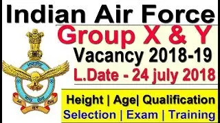 Air Force Group X & Y Vacancy 2018 Apply Online Join Indian Air Force as Airmen in Group X & Y