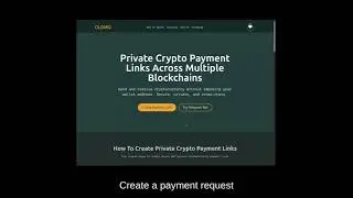 Cloakd.ai - Private Crypto Payment Requests