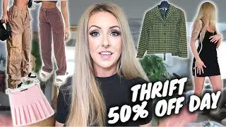 THRIFT WITH ME SPRING 2022 | 50% OFF SALE DAY